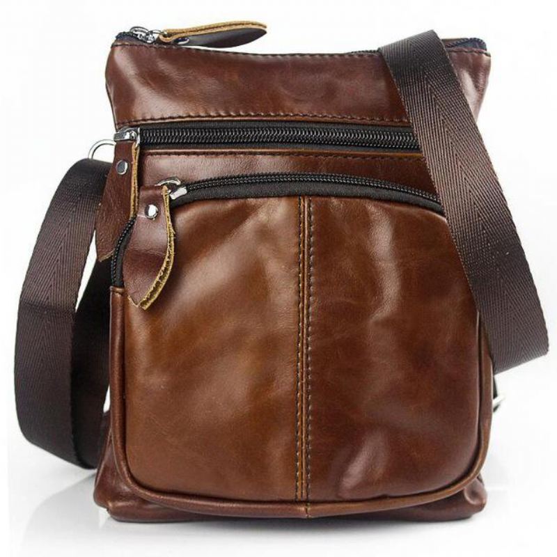 Aktetassen Heren Crossbody Leren Schoudertas