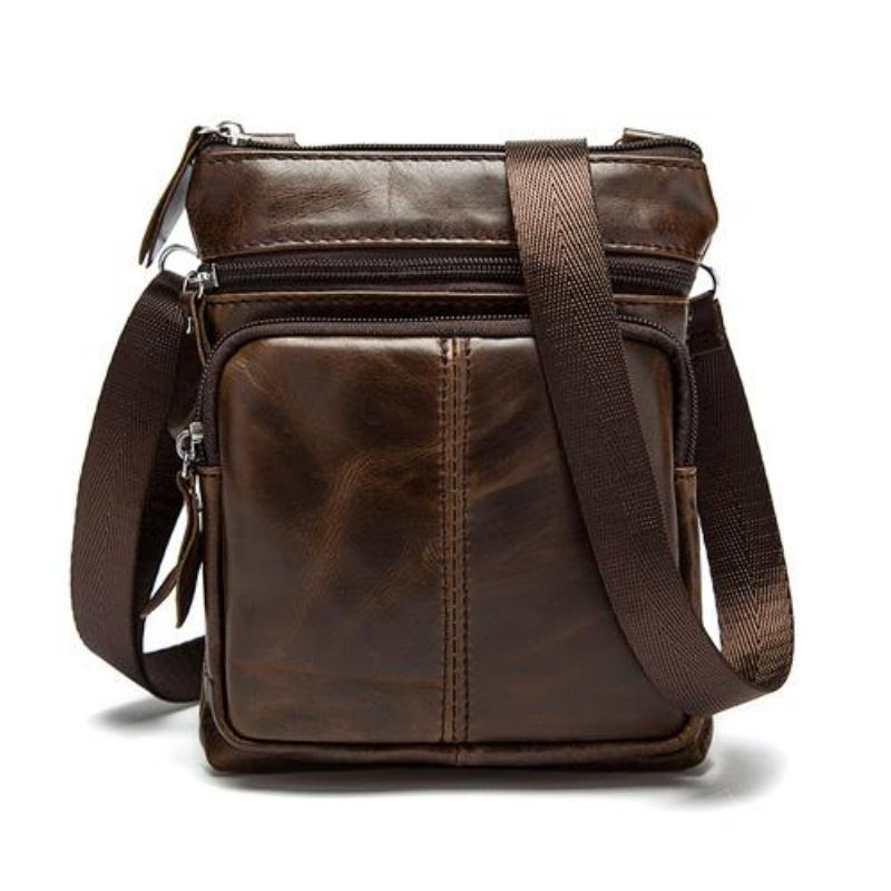 Aktetassen Heren Crossbody Leren Schoudertas