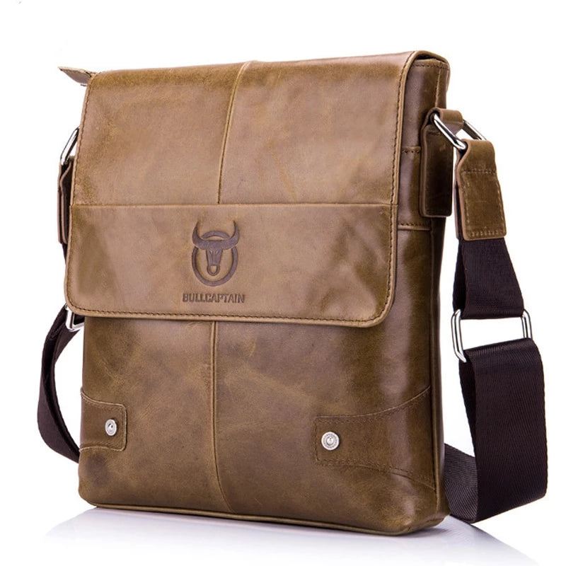 Heren Aktetassen Vintage Crossbodytas Van Echt Leer