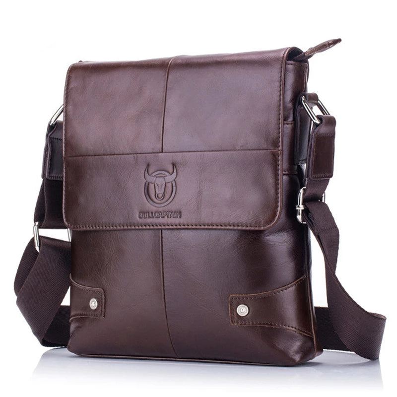 Heren Aktetassen Vintage Crossbodytas Van Echt Leer