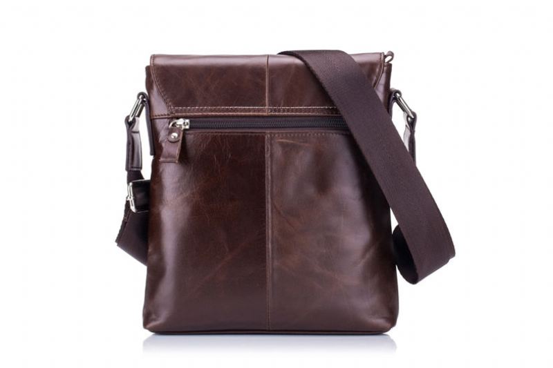 Heren Aktetassen Vintage Crossbodytas Van Echt Leer