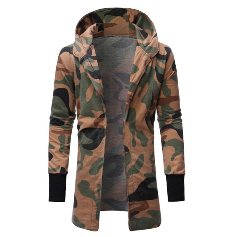 Camouflage Hiphop Vest Met Capuchon Pullovers Heren