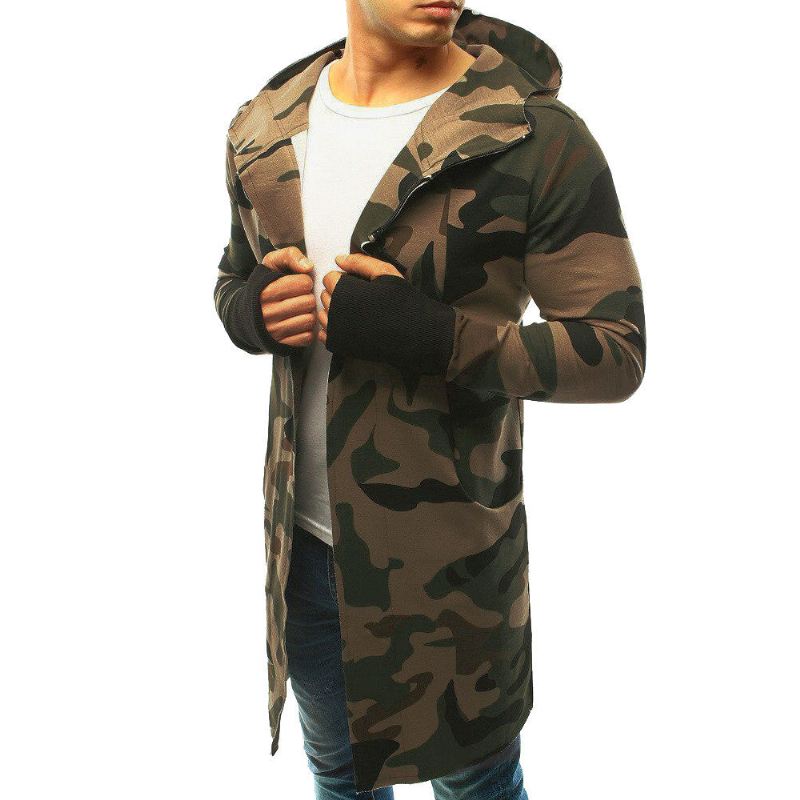 Camouflage Hiphop Vest Met Capuchon Pullovers Heren