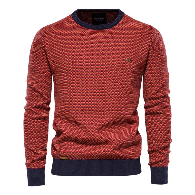 Heren Pullovers Casual Warme Gebreide Trui Van Hoge Kwaliteit Met O-hals