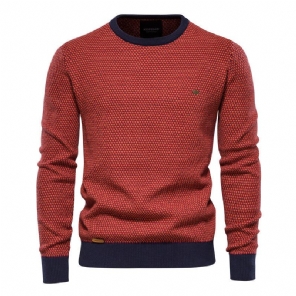 Heren Pullovers Casual Warme Gebreide Trui Van Hoge Kwaliteit Met O-hals