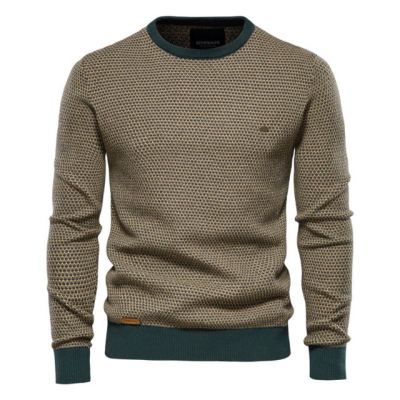 Heren Pullovers Casual Warme Gebreide Trui Van Hoge Kwaliteit Met O-hals