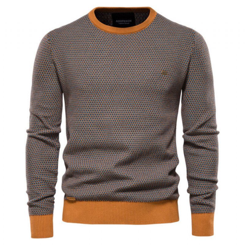 Heren Pullovers Casual Warme Gebreide Trui Van Hoge Kwaliteit Met O-hals