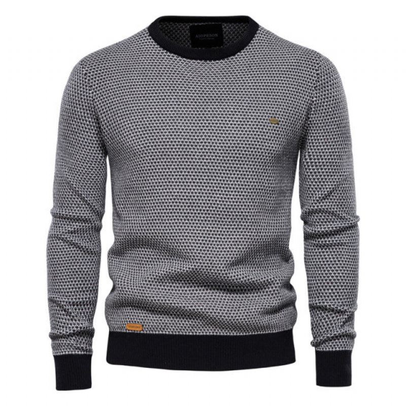 Heren Pullovers Casual Warme Gebreide Trui Van Hoge Kwaliteit Met O-hals