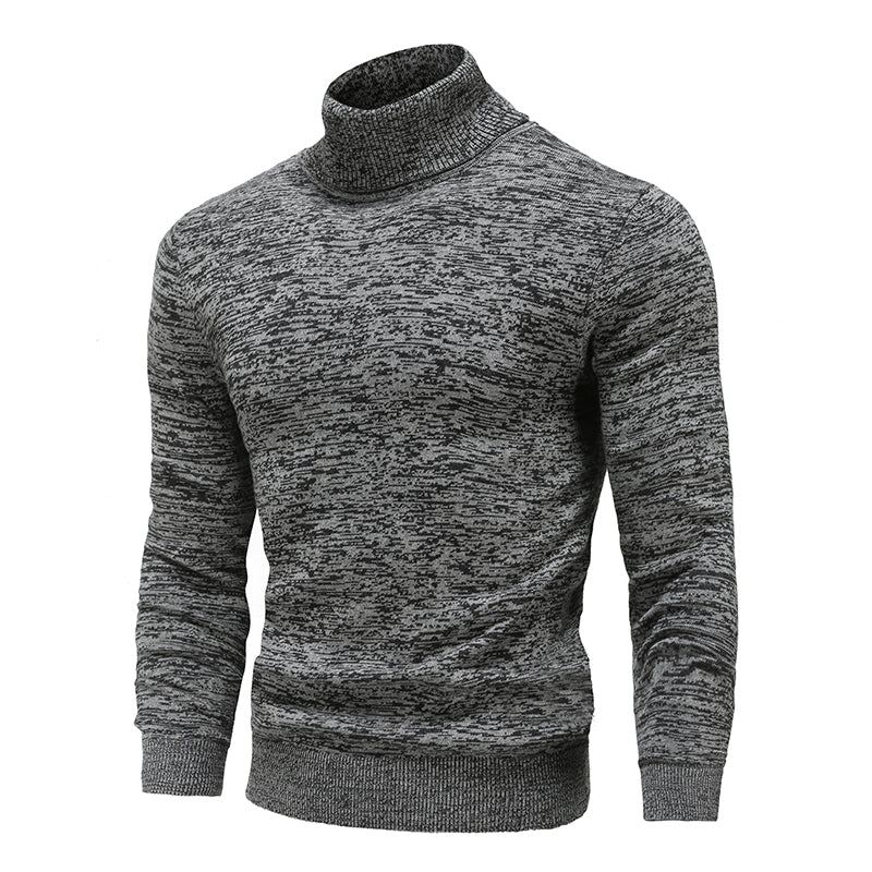 Heren Pullovers Katoenen Gebreide Wintertrui Met Coltrui