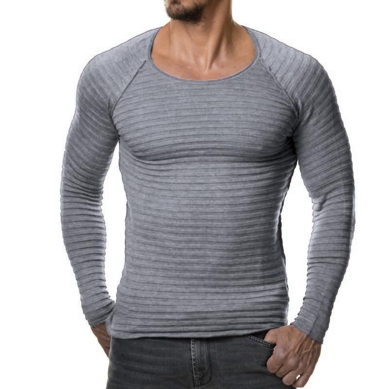 Verticale Strepen Hedging O-hals Pullover Shirts Pullovers Heren