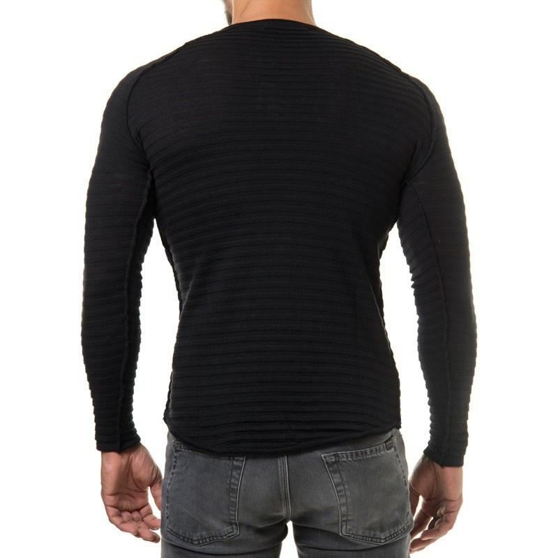 Verticale Strepen Hedging O-hals Pullover Shirts Pullovers Heren