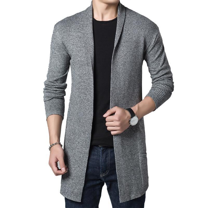 Winter Lang Zacht Vest Pullovers Heren