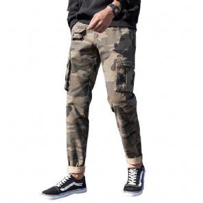 Broek Heren Designer Katoenen Camo Cargobroek