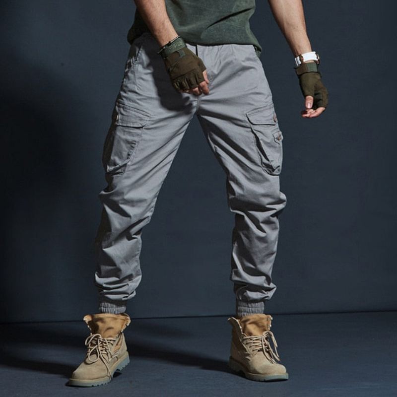 Broek Heren Elasticiteitsbroek In Militaire Stijl