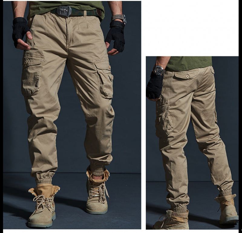 Broek Heren Elasticiteitsbroek In Militaire Stijl