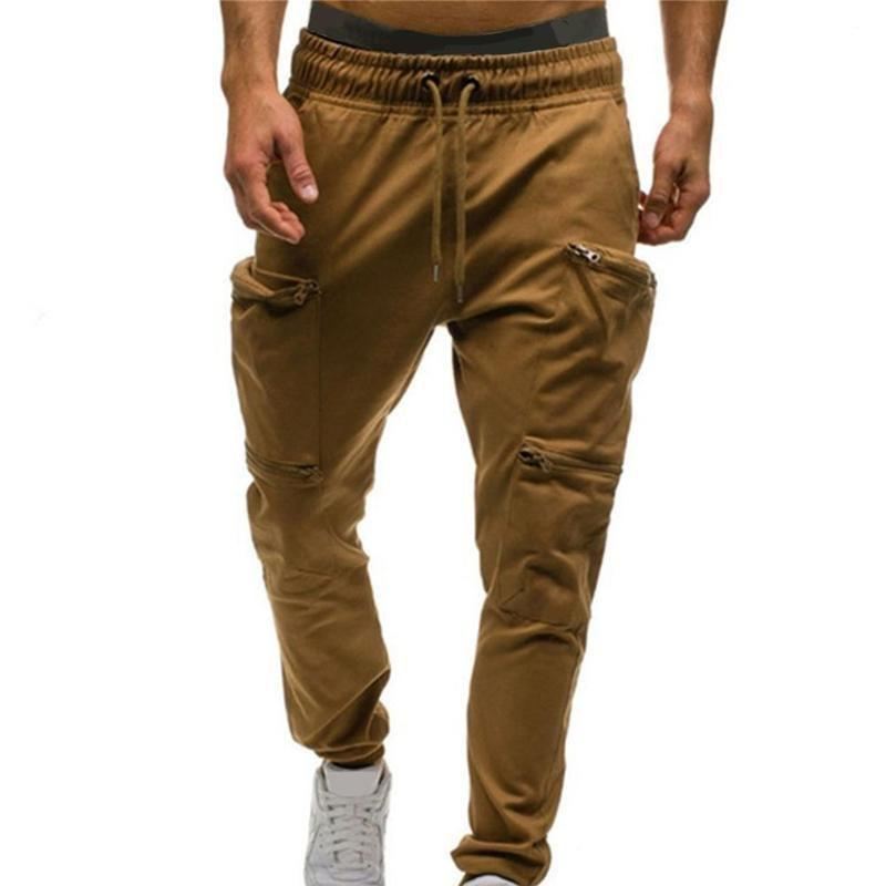 Broek Heren Hiphop-joggingbroek Met Meerdere Zakken