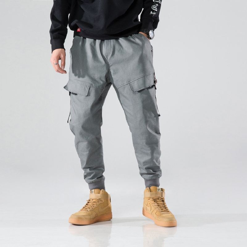 Broek Heren Streetwear-joggingbroek Met Zijzakken En Strepen