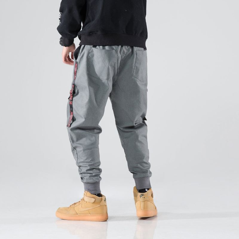 Broek Heren Streetwear-joggingbroek Met Zijzakken En Strepen