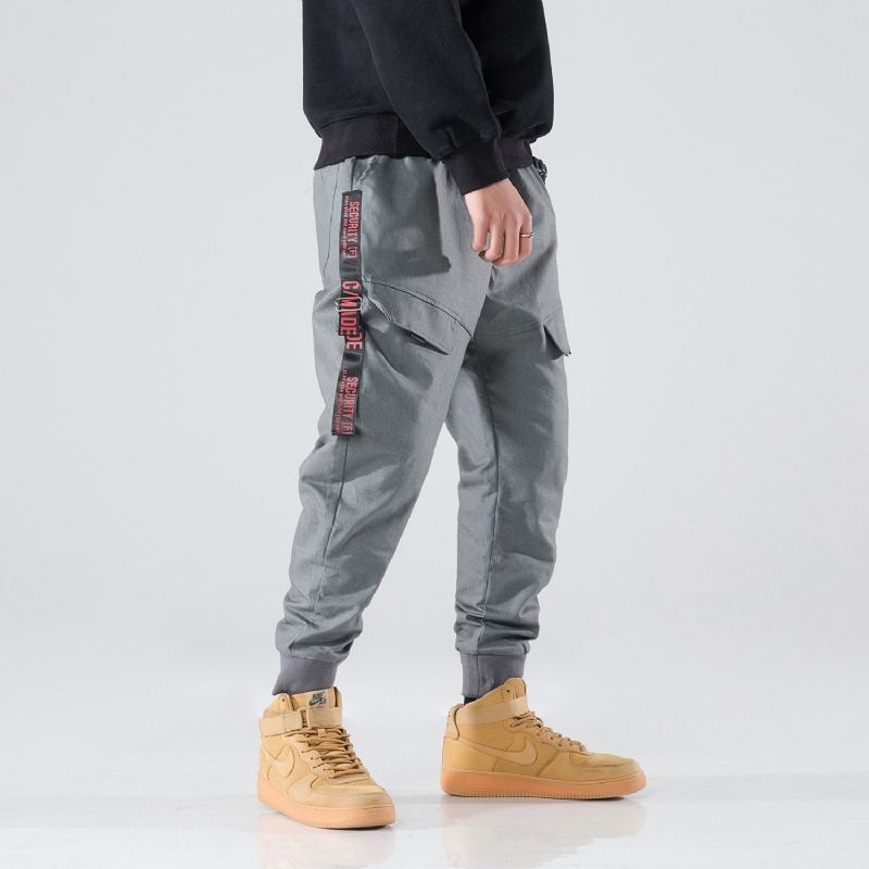 Broek Heren Streetwear-joggingbroek Met Zijzakken En Strepen