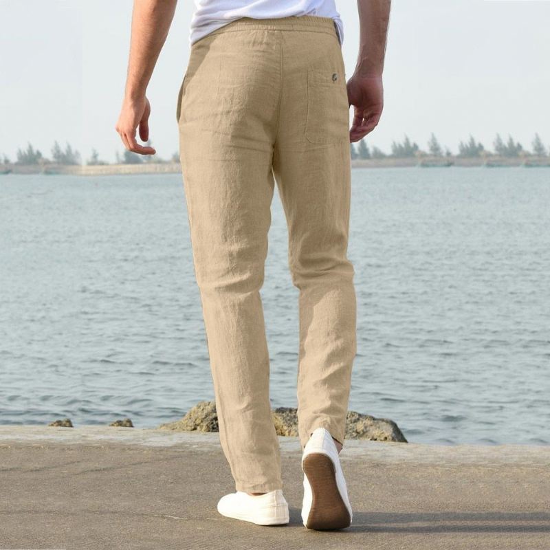 Broek Met Pure Elastische Taille Van Katoenmix