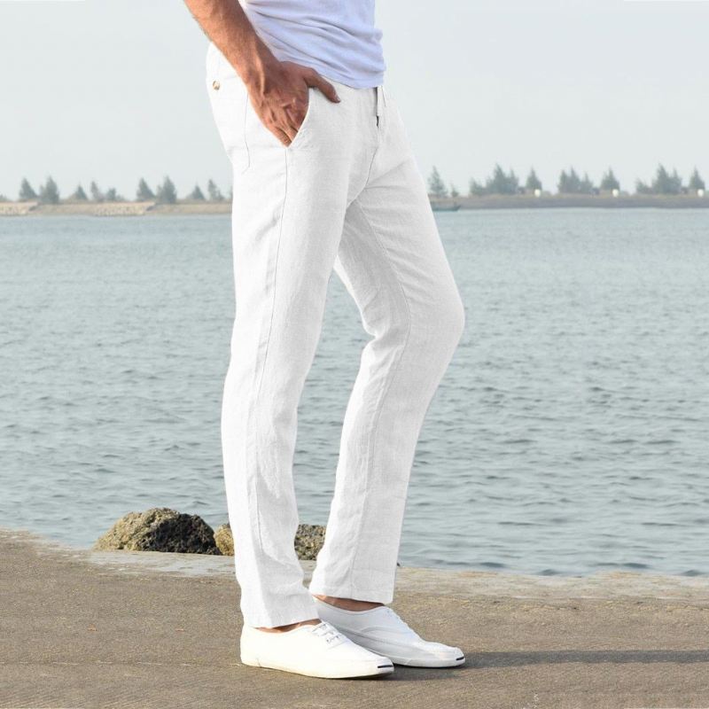 Broek Met Pure Elastische Taille Van Katoenmix