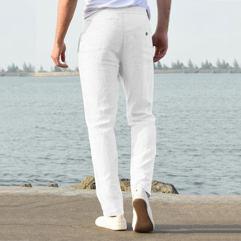 Broek Met Pure Elastische Taille Van Katoenmix