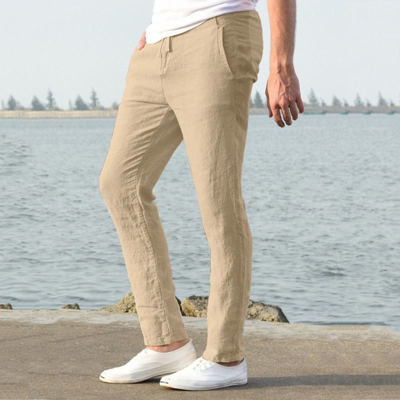 Broek Met Pure Elastische Taille Van Katoenmix