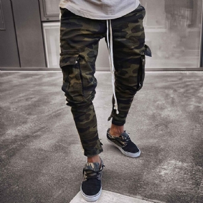 Heren Broek Streetwear Joggingbroek Met Camouflageprint Aan De Zijkant