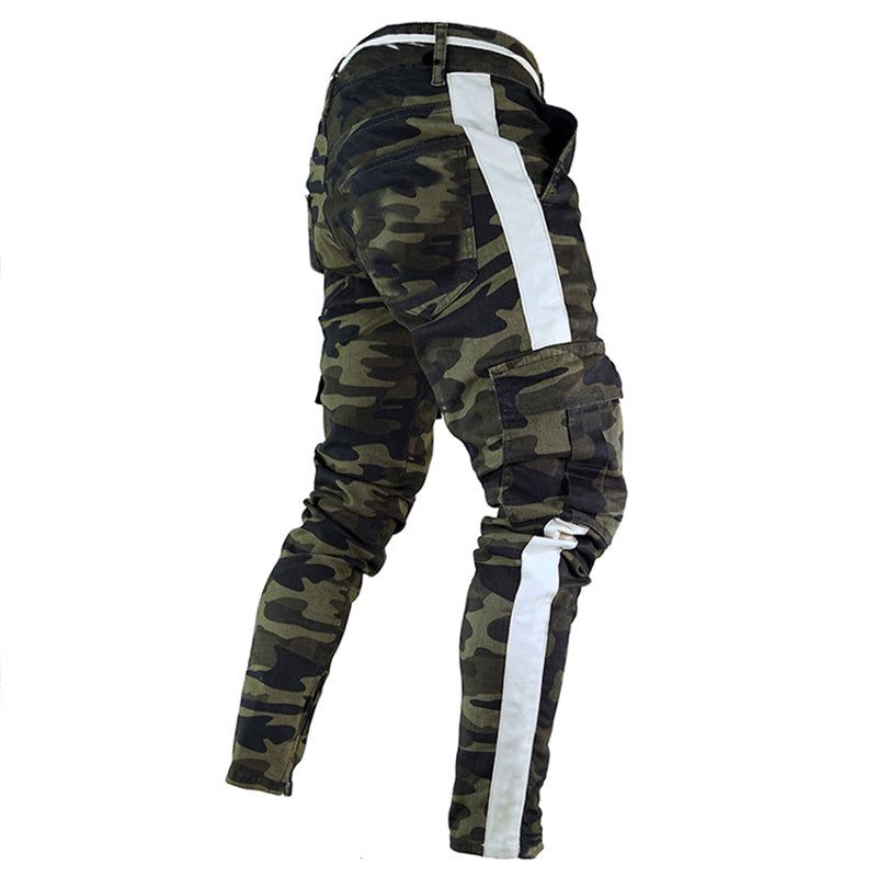 Heren Broek Streetwear Joggingbroek Met Camouflageprint Aan De Zijkant