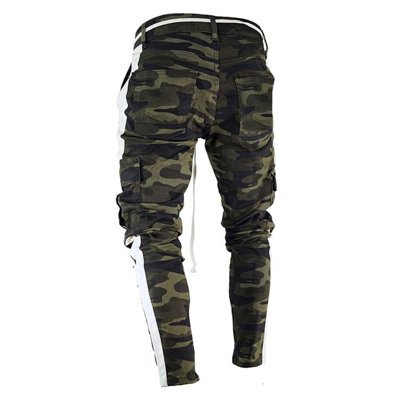 Heren Broek Streetwear Joggingbroek Met Camouflageprint Aan De Zijkant