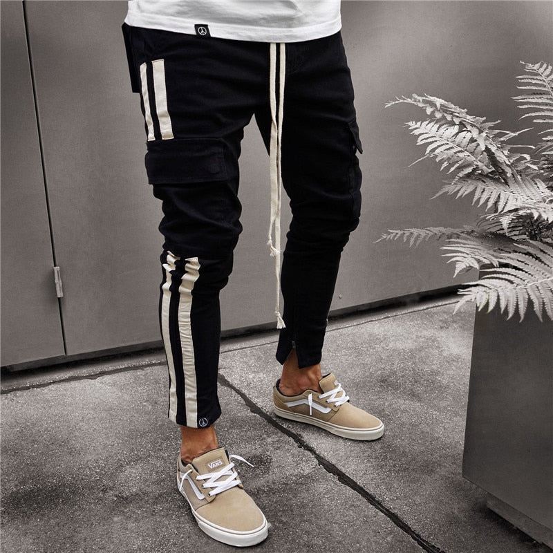 Heren Broek Streetwear Joggingbroek Met Camouflageprint Aan De Zijkant