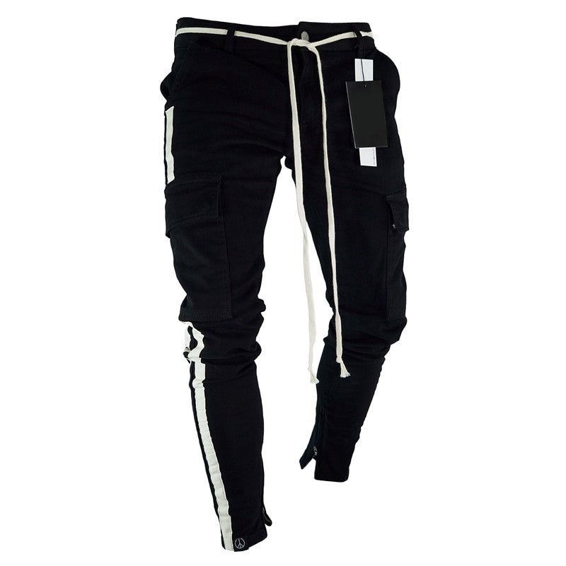 Heren Broek Streetwear Joggingbroek Met Camouflageprint Aan De Zijkant