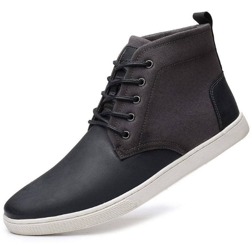 Heren Sportschoenen Trendy Casual Leren Enkelschoenen