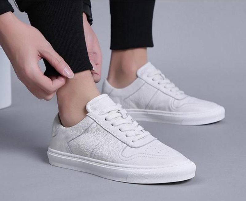 Sportschoenen Heren Ademende Casual Leren Sneakers