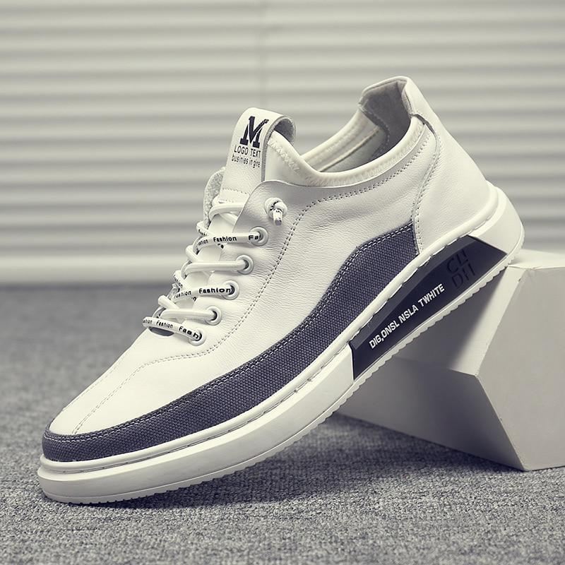 Sportschoenen Heren Casual Sneakers Met Stiksels Op De Buitenzool Van Canvas