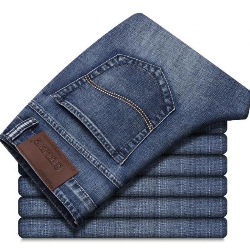 Casual Jeans Heren Van Licht Stretchkatoen