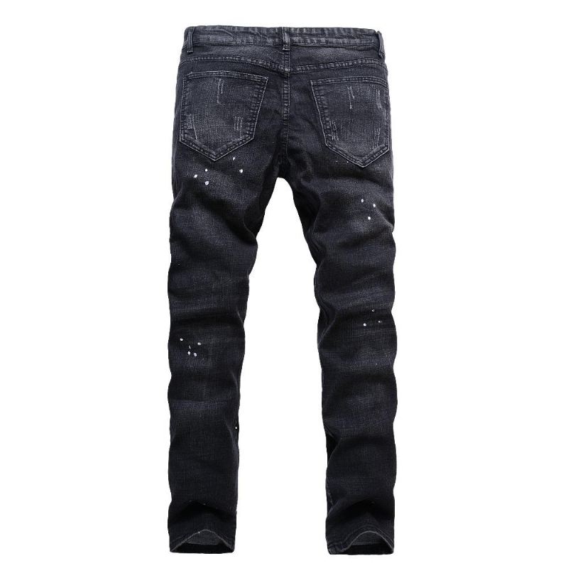 Denim Noodlijdende Zwarte Jeans