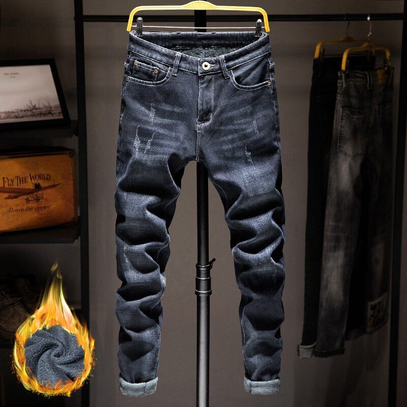 Designer Trendy Donkerblauwe Jeans