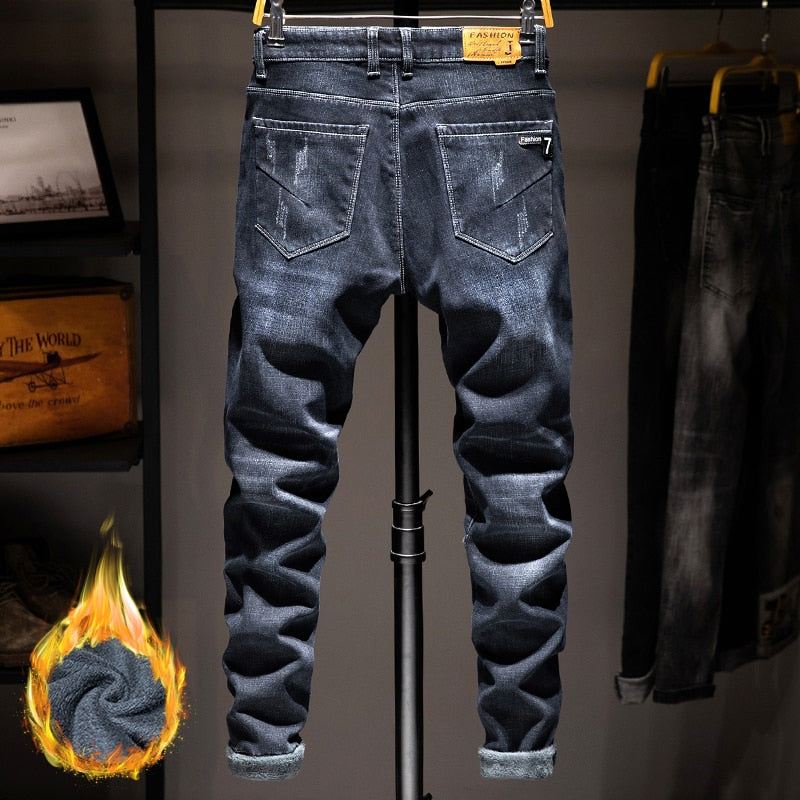 Designer Trendy Donkerblauwe Jeans