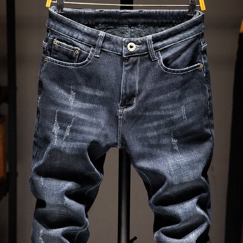 Designer Trendy Donkerblauwe Jeans