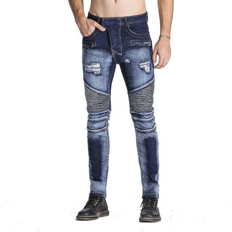 Elasticiteit Gewassen Katoenen Jeans