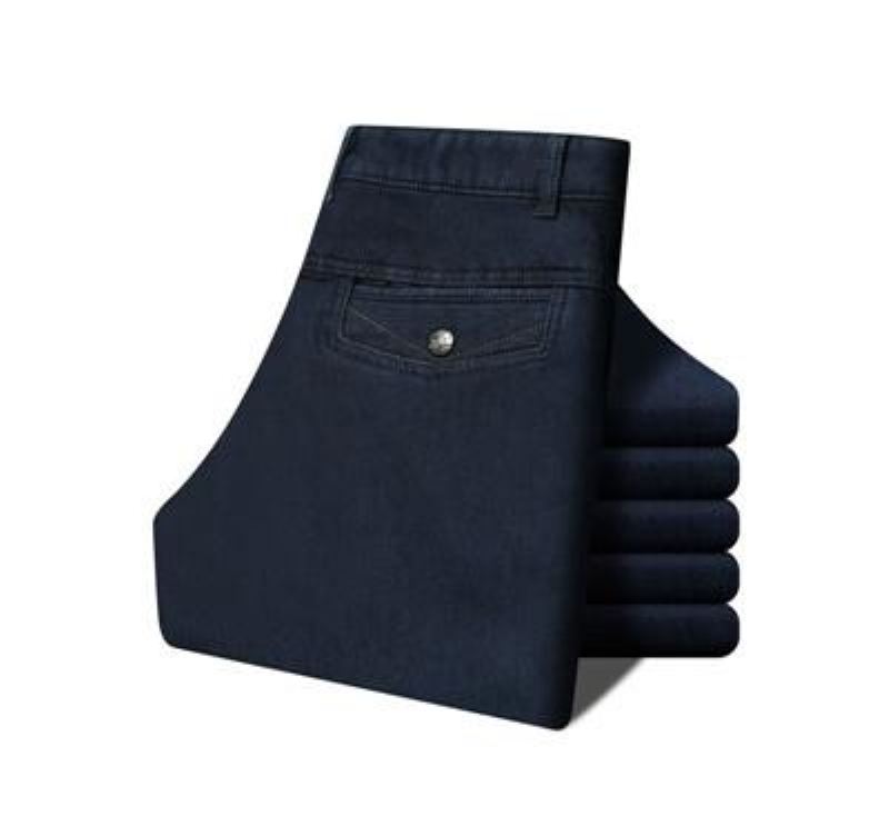 Elastische Casual Jeans Heren Met Hoge Taille