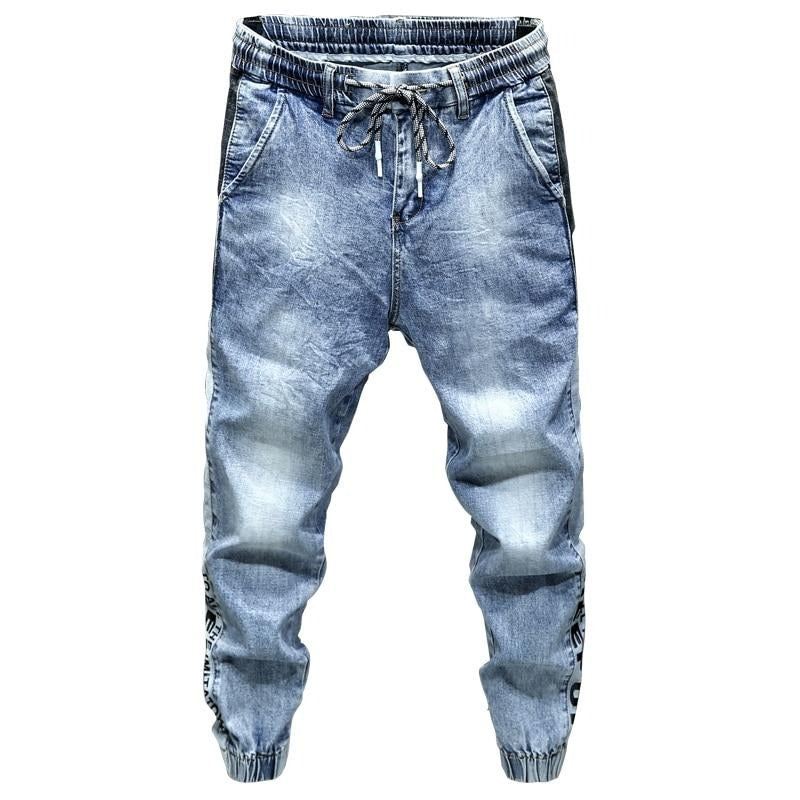 Elastische Jeans Heren Met Trekkoord In De Taille