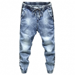 Elastische Jeans Heren Met Trekkoord In De Taille