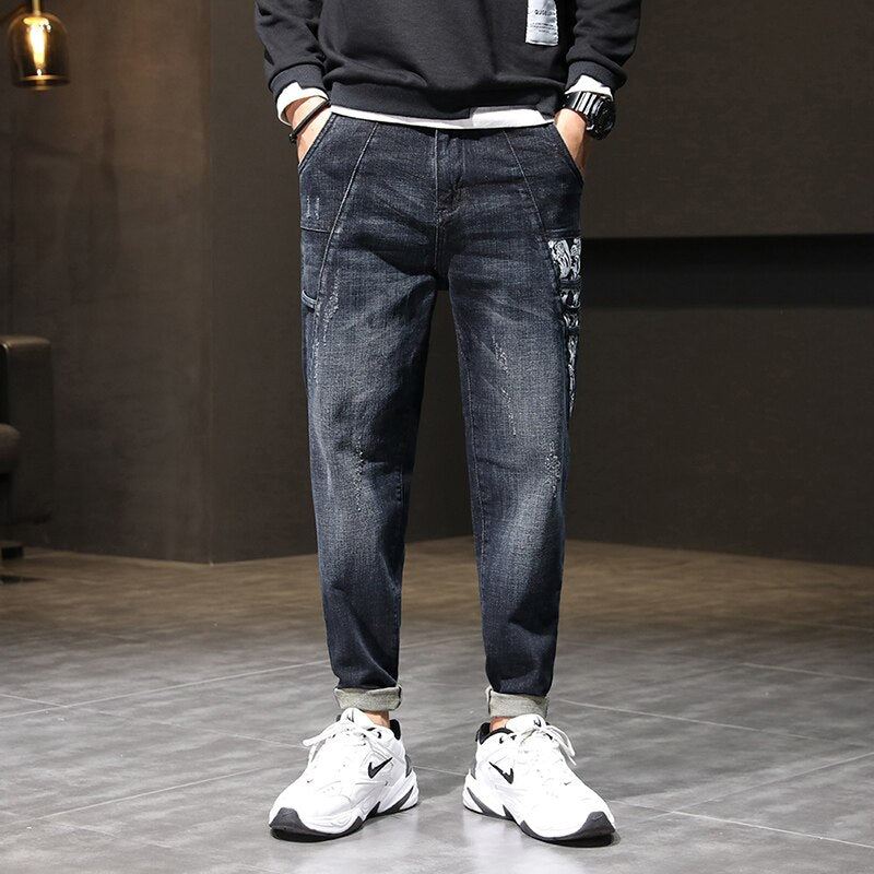 Geborduurde Baggy Fashion Jeans