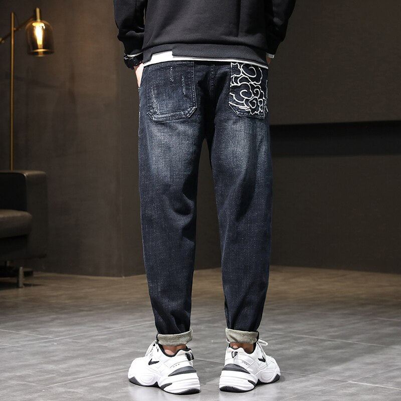 Geborduurde Baggy Fashion Jeans