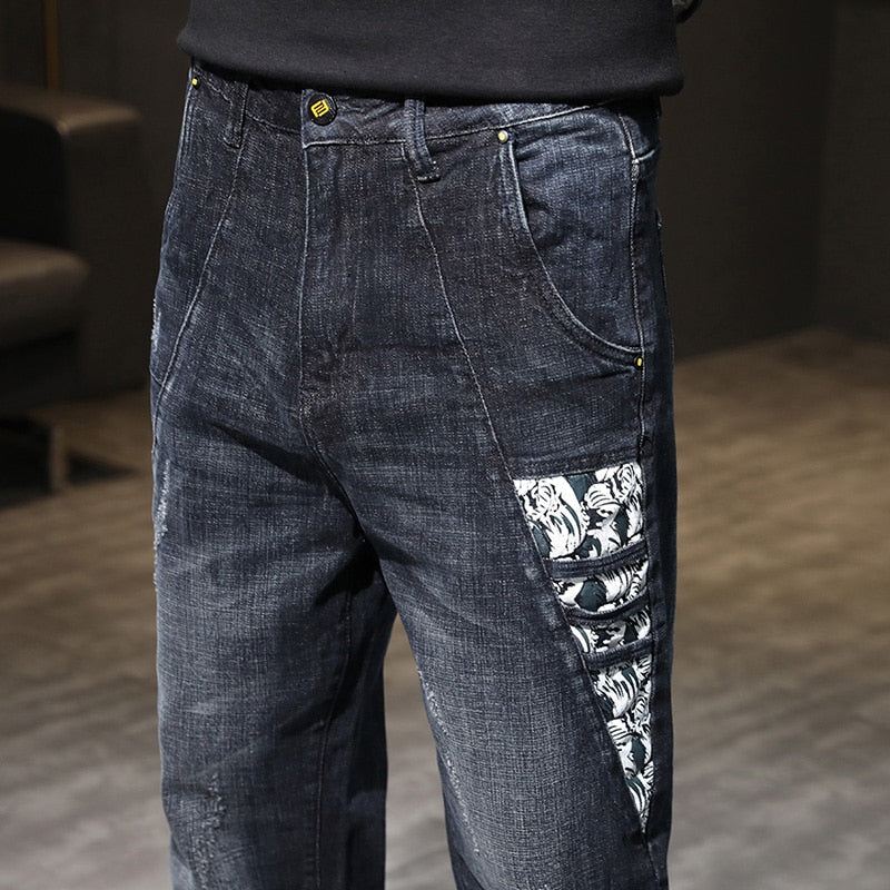 Geborduurde Baggy Fashion Jeans