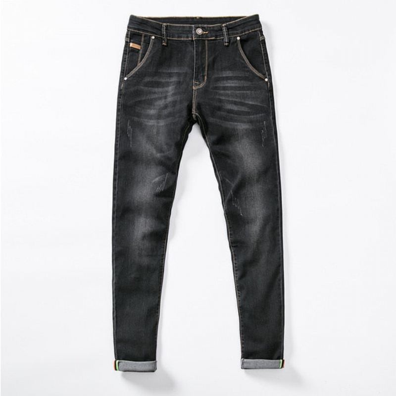 Gekleurde Skinny Jeans Heren Met Stretch