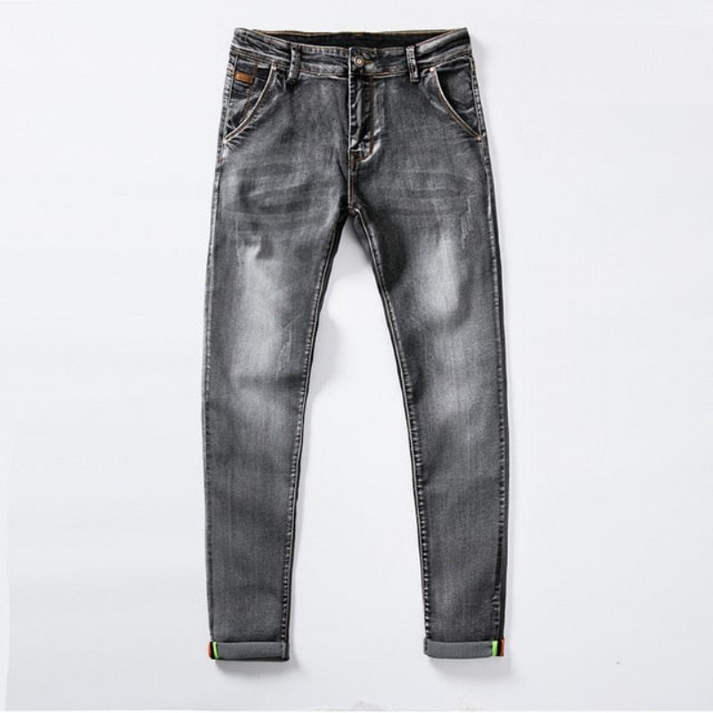 Gekleurde Skinny Jeans Heren Met Stretch