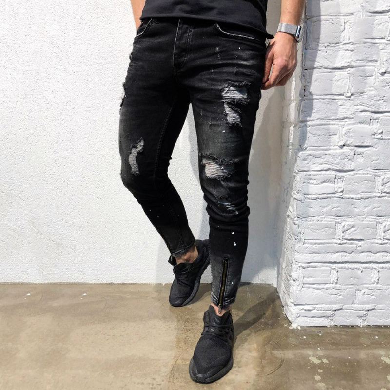 Gescheurde Freyed Slim Fit Jeans